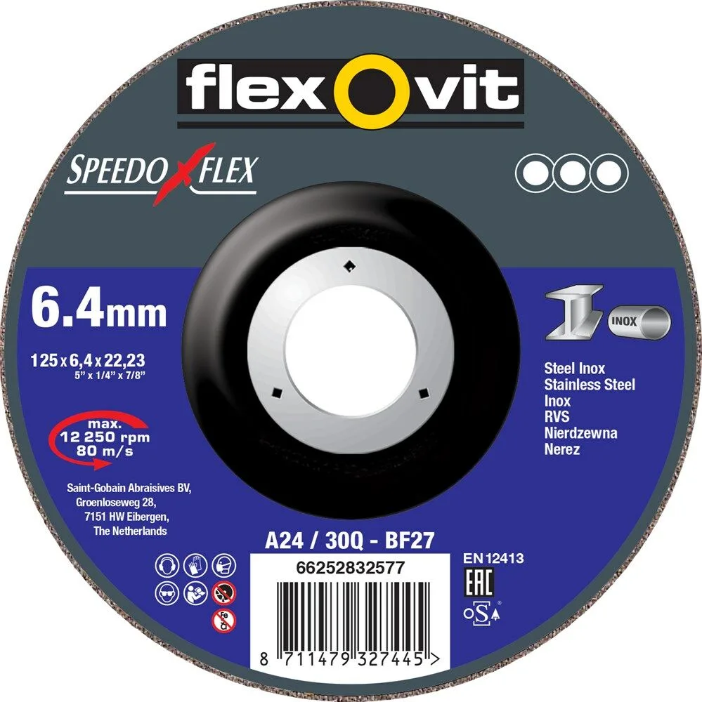AFBRAAMSCHIJF A24/30Q 125X6,4 by Flexovit – product image