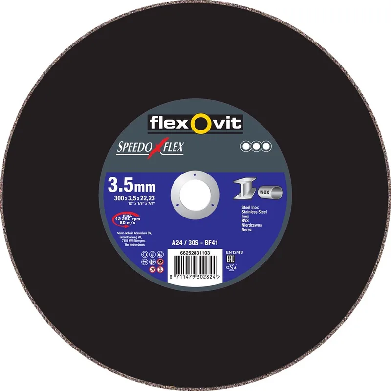 doorslijpschijf - speedoflex - 300 x 3,5 x 20 mm - A24/3 S-BF41/80 van Flexovit – productafbeelding