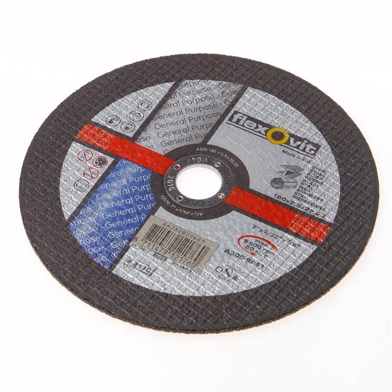 Doorslijpschijf vlak RVS A 30 S-BF41 180 x 2.5 x 22mm van Flexovit – productafbeelding