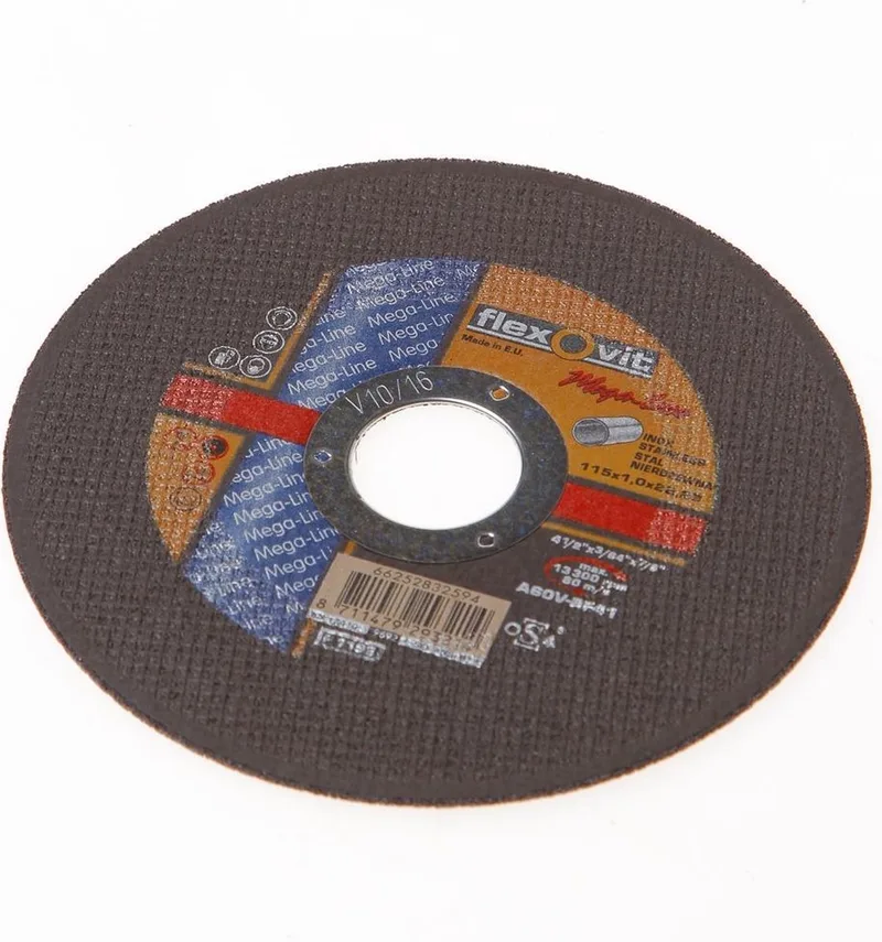Doorslijpschijf vlak RVS A 60 V-BF41 INO x 115 x 1 x 22.2mm van Flexovit – productafbeelding