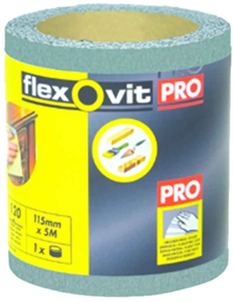 Schuurpapier A203 115mm Rol 5M K120 van Flexovit – productafbeelding