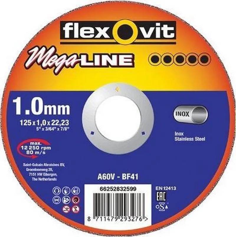 SLIJPSCHIJF FLEXOVIT INOX 125X1 van Flexovit – productafbeelding