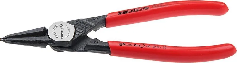 Borgveertang voor binnenringen, rechte bekken Staal J4 310mm FORMAT by FORMAT, Red – product image