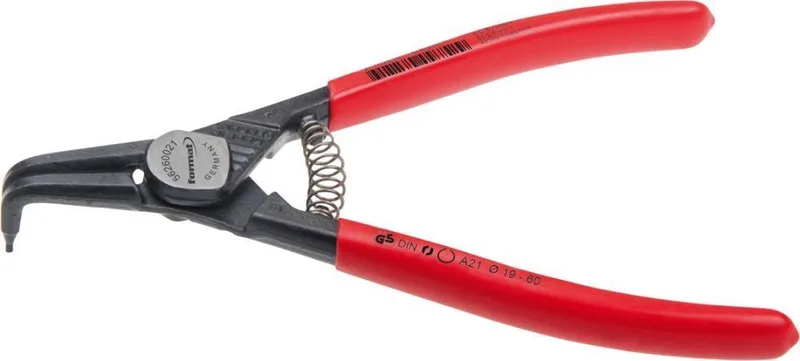Borgveertang voor buitenringen, gebogen bekken Staal A31 200mm FORMAT by FORMAT, Red – product image