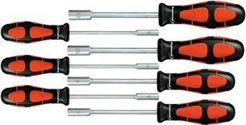 Dopsleutel-schroevendraaier 6-13mm 7-delig van FORMAT, Zilver – productafbeelding