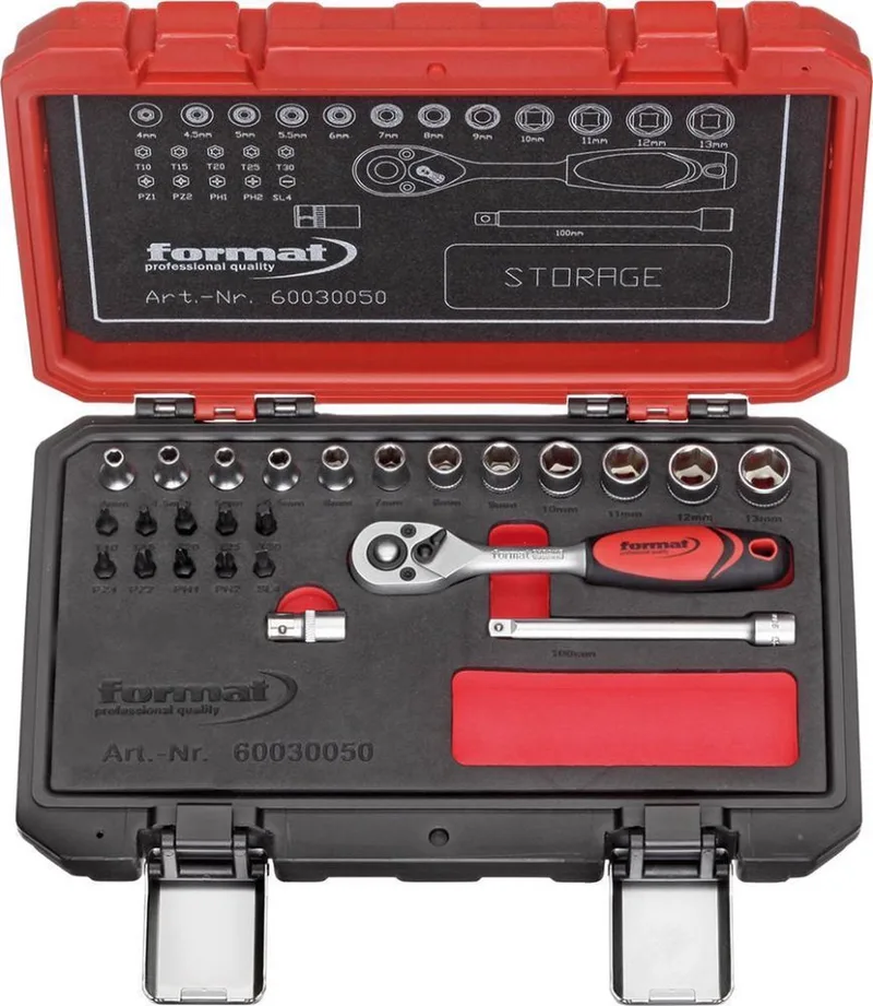 "Dopsleutelset 1/4"" 23-dlg. FORMAT" van FORMAT – productafbeelding