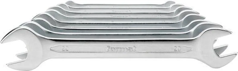 Dubbele steeksleutel CV-staal DIN 3110 6-32mm 12-delig FORMAT by FORMAT – product image
