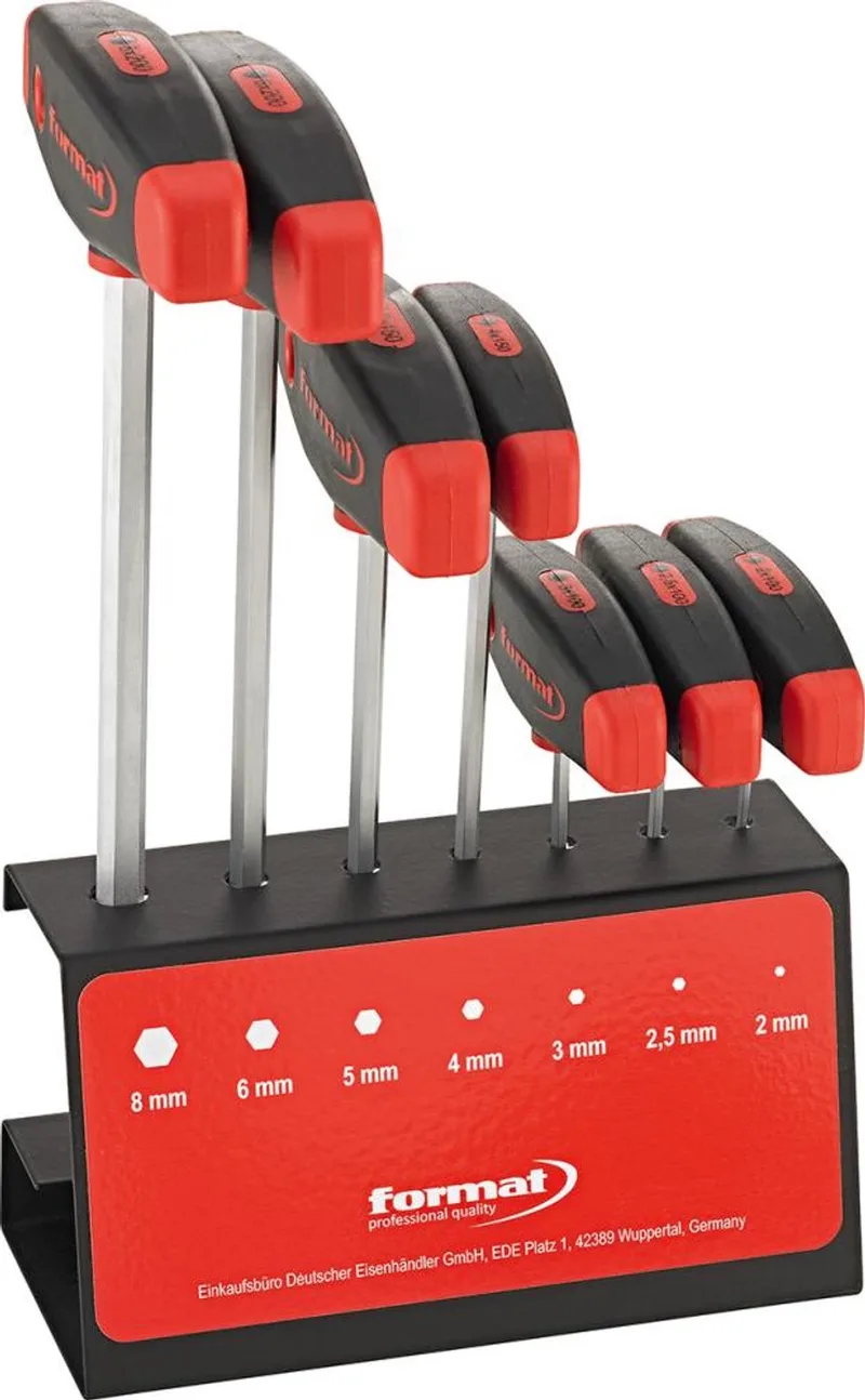Dwarsgreep schroevendraaier- set 7-delig 2-8mm in standaardhouder FORMAT by FORMAT – product image