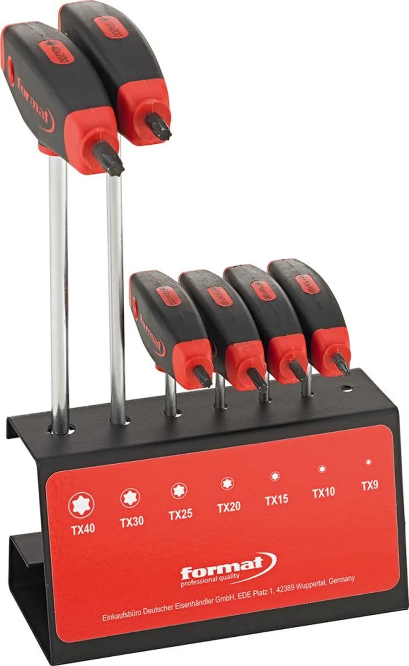 Dwarsgreep schroevendraaier- set, met zijaandrijving 6-delig T10-40 in by FORMAT – product image