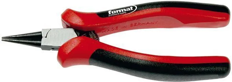 Elektronica-tang met ronde bekken spits-ronde bekken Staal 130mm FORMAT de FORMAT, Rouge – image du produit
