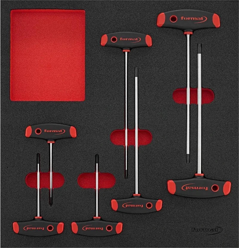 FORMAAT Torx Schroevendraaierset met Dwarsgripe, Module 2/3 de FORMAT, Rouge – image du produit