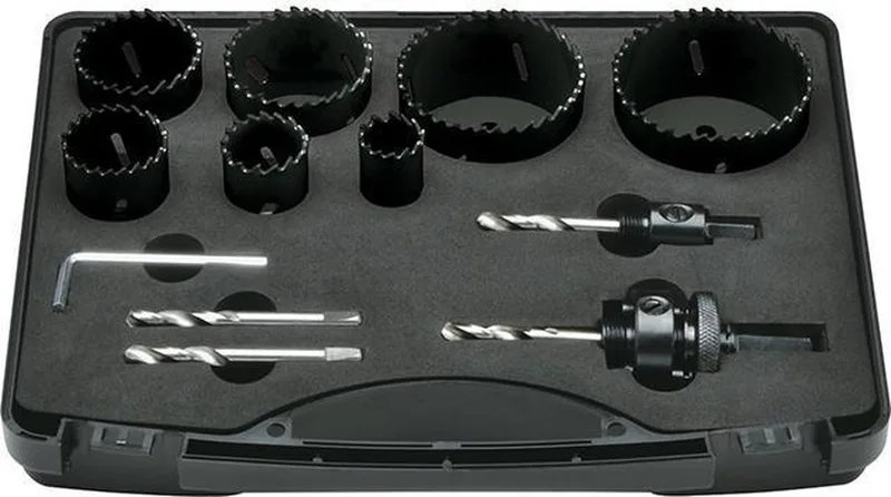 Gatzagen-set voor elektriciëns HSS-Bi 22-68mm In kunststofkoffer, 11-delig de FORMAT – image du produit