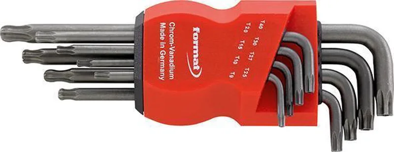 Haakse schroevendraaier lang, met kogelkop CV-staal gefosfateerd T 9-40 FORMAT fra FORMAT, Grå – produktbillede