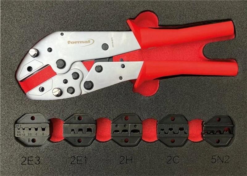 Krimptang Module 2/9 - 6-delige set van FORMAT, Rood – productafbeelding
