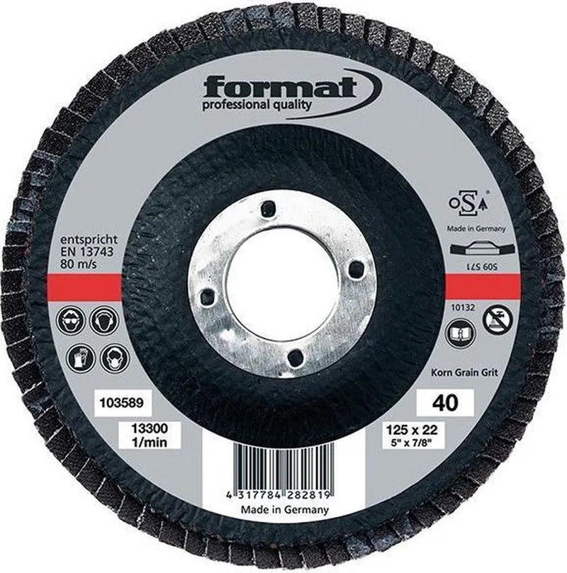 Lamellenschijf 6° K80, gewelfd 125mm FORMAT by FORMAT – product image