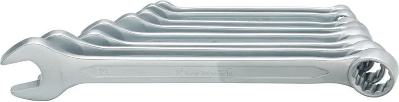 Ringsteeksleutel Vanadium staal DIN 3113/vorm A 8-19mm 8-delig FORMAT fra FORMAT – produktbillede