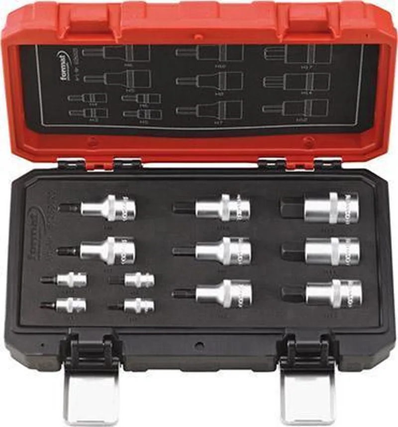 "Schroevendr.dopsleutel 1/2""Hex 1/4""+1/2"" FORMAT" van FORMAT, Rood – productafbeelding