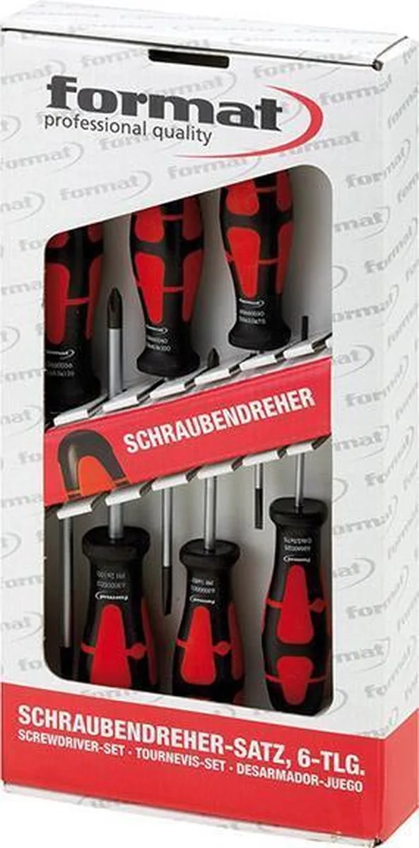 Schroevendraaierset PH rond 6-delig de FORMAT, Rouge – image du produit