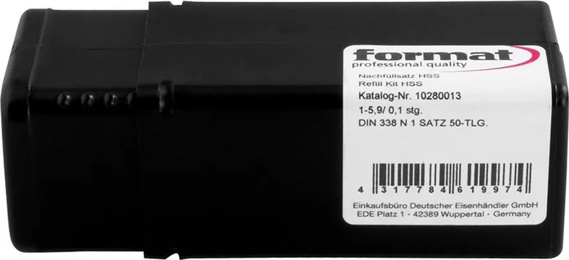 Spiraalboor navulset DIN338 HSS RN 1.0-13,0mm FORMAT by FORMAT – product image