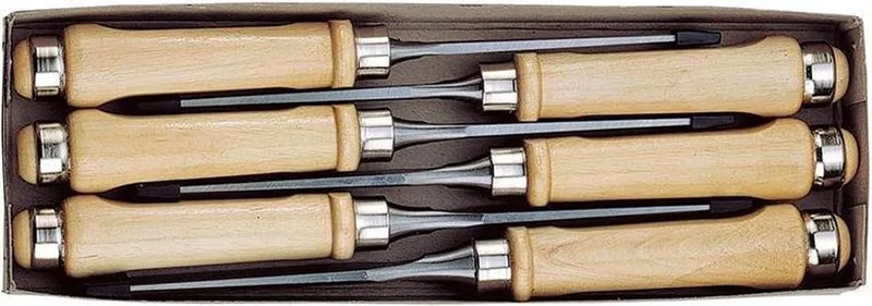 Steekbeitelset, met houten handgreep CV-staal 6-delig FORMAT de FORMAT – image du produit