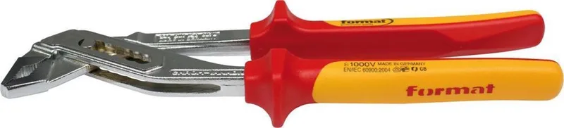 Waterpomptang met kunststofgreep chroom-vanadium-staal. VDE 240mm by FORMAT – product image