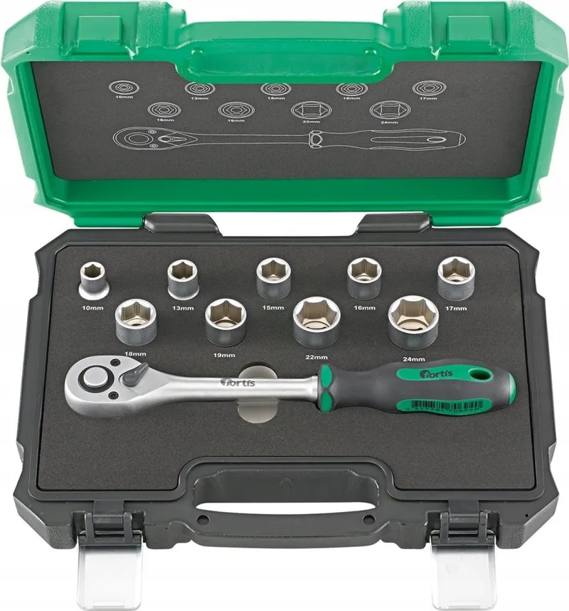 Fortis 10-delige Doppenset 1/2'' - Kwaliteit voor de Werkplaats von Fortis – Produktbild
