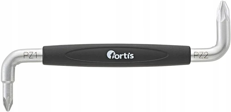 Hoek-schroevendraaier PZ1+PZ2x100mm by Fortis, Silver – product image