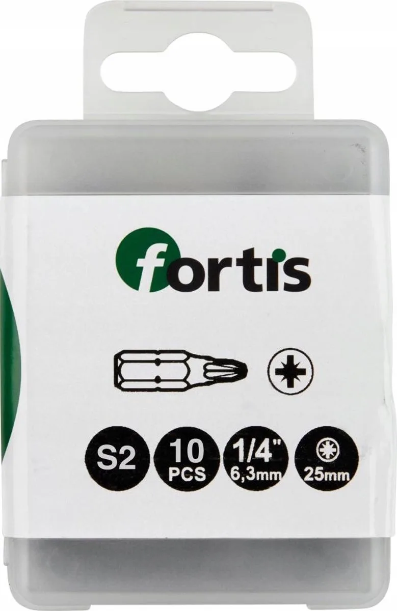 Pozidriv Bits PZ1 x 25mm - 10 stuks by Fortis – product image