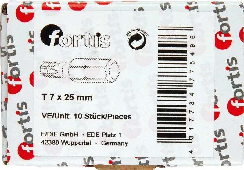 Torx Bitset 1/4" 25mm T7 - ​​10 Stuks de Fortis – image du produit