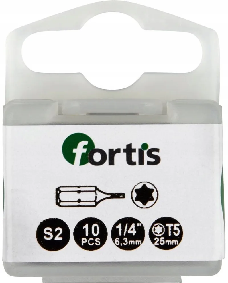 Torx T30 Bits 1/4" x 25mm - Set van 10 stuks by Fortis – product image