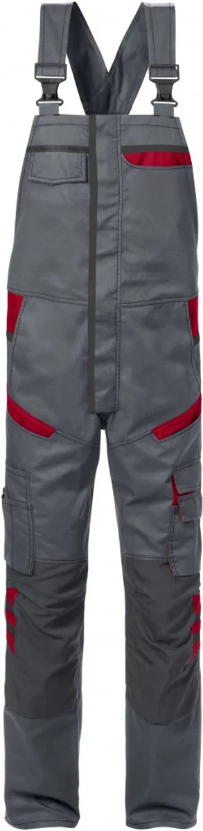 Amerikaanse Overall 1555 Stfp - Grijs/Rood de Fristads, Gris, Rouge, C152 – image du produit