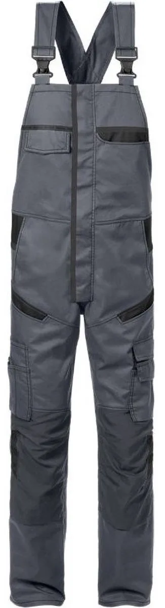 Amerikaanse Overall 1555 Stfp - Grijs/Zwart von Fristads, Grau, Schwarz, C154 – Produktbild