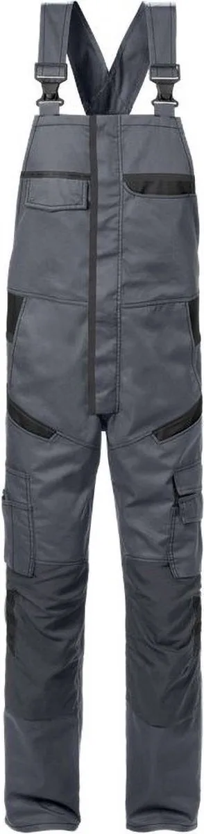 Amerikaanse Overall 1555 Stfp - Grijs/Zwart von Fristads, Grau, Schwarz, C58 – Produktbild