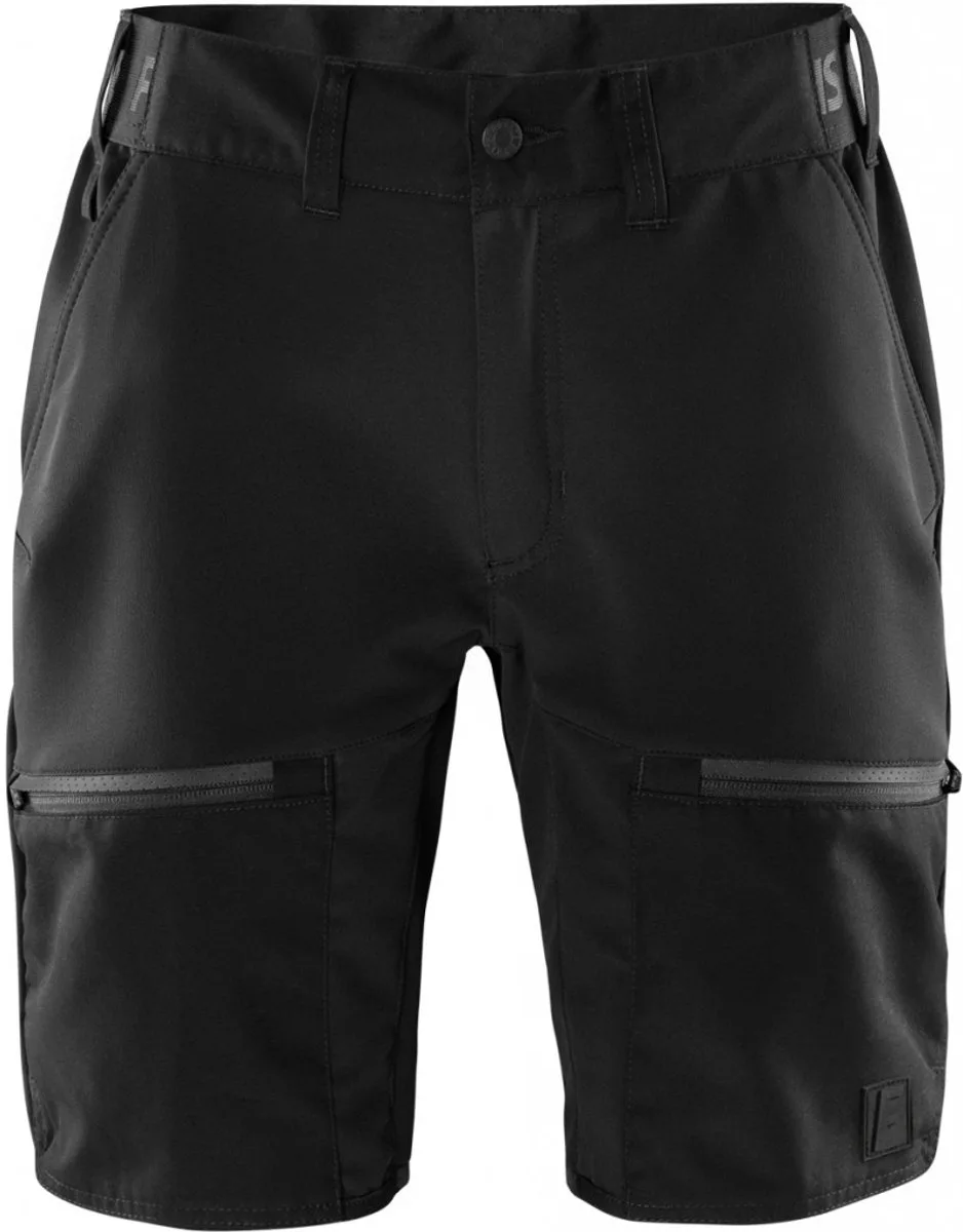 Carbon semistretch korte broek - Zwart von Fristads, Schwarz, XL – Produktbild