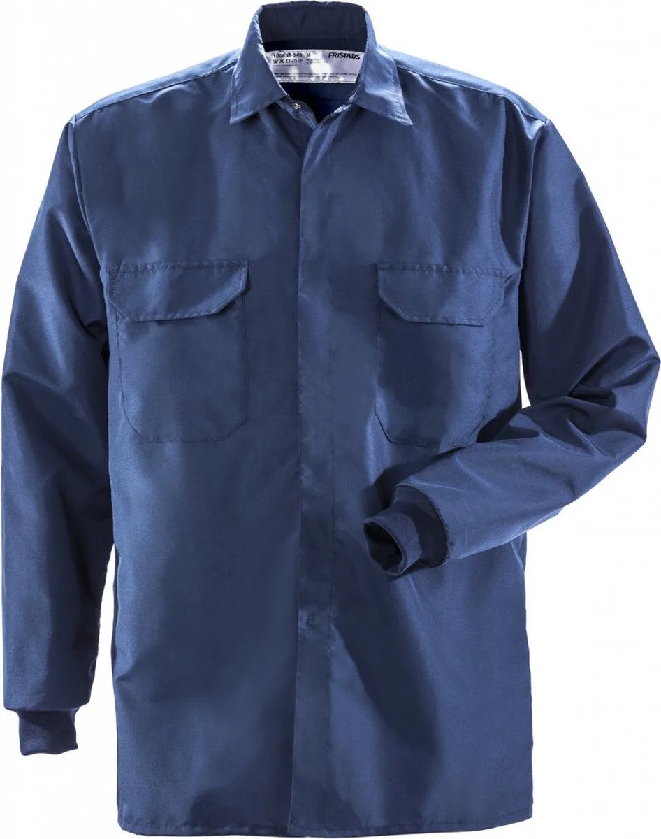 Cleanroom Shirt 7R011 Xa32 - Donker marineblauw fra Fristads, Donker marineblauw, S – produktbillede