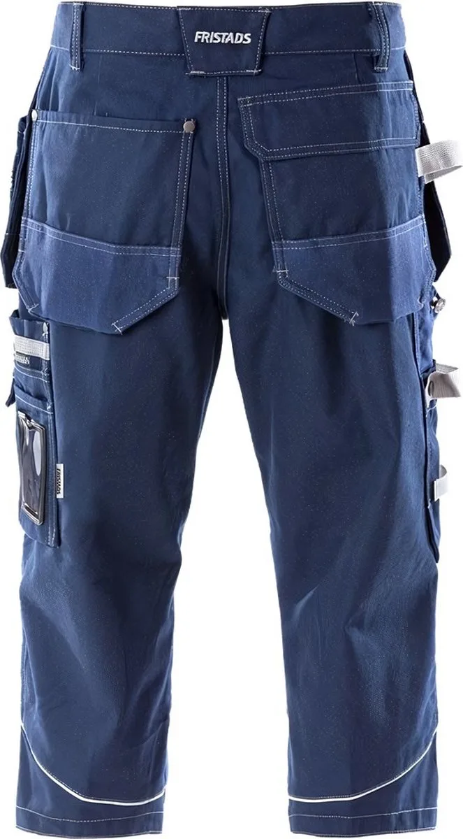 Fristads 3/4 Broek 2124 Cyd - Donker marineblauw van Fristads, Donker marineblauw, C50 – productafbeelding