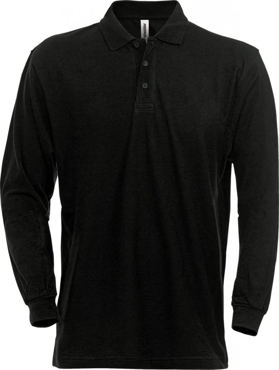 Heavy Poloshirt Met Lange Mouwen 1722 Piq - Zwart de Fristads, Noir, S – image du produit
