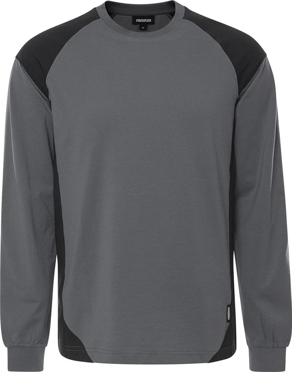 Heavy T-shirt lange mouw 7071 GTM - Grijs/Zwart de Fristads, Gris, Noir, 4XL – image du produit