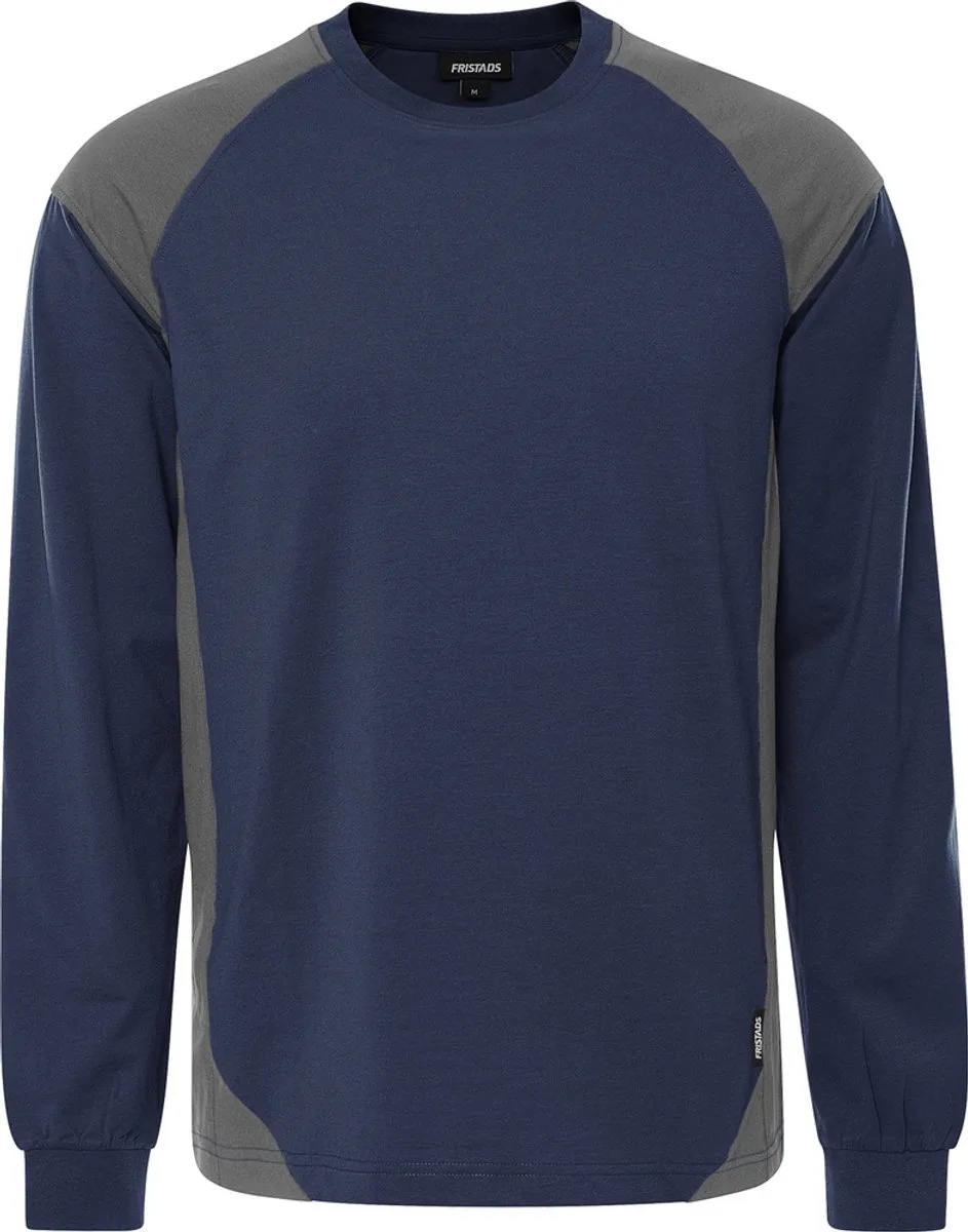 Heavy T-shirt lange mouw 7071 GTM - Marineblauw/Grijs von Fristads, Marineblauw, Grau, XS – Produktbild