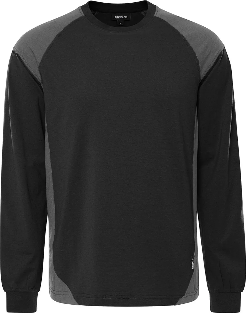 Heavy T-shirt lange mouw 7071 GTM - Zwart/Grijs de Fristads, Noir, Gris, M – image du produit