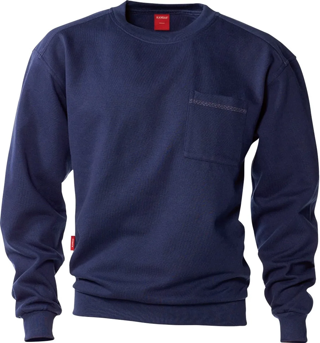 Kansas 100782 sweatshirt trui werktrui van Fristads, Marine, XL – productafbeelding