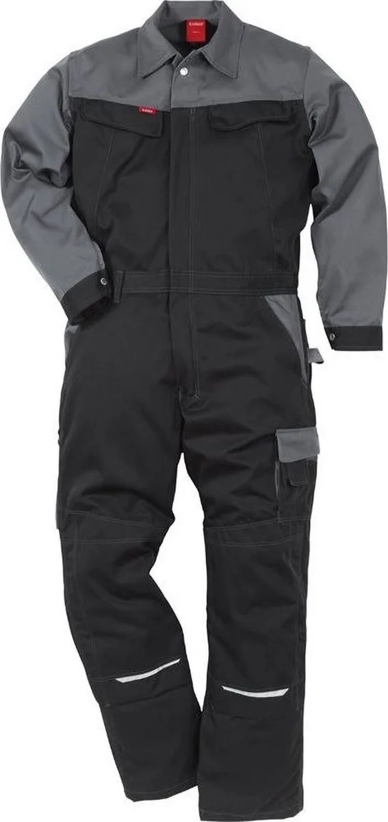 Kansas Industriële overall Icon Two Overall 8612 LUXE zwart/grijs