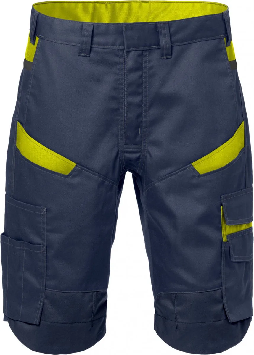 Korte Broek 2562 Stfp - Marineblauw/hi-vis geel de Fristads, Marineblauw, Hi-vis geel, C46 – image du produit