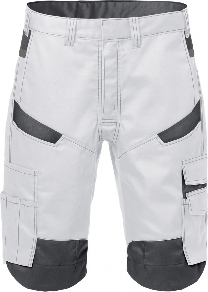 Korte Broek 2562 Stfp - Wit/Grijs fra Fristads, Hvid, Grå, C54 – produktbillede