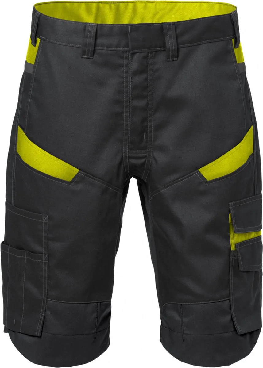 Korte Broek 2562 Stfp - Zwart/hi-vis geel de Fristads, Noir, Hi-vis geel, C44 – image du produit