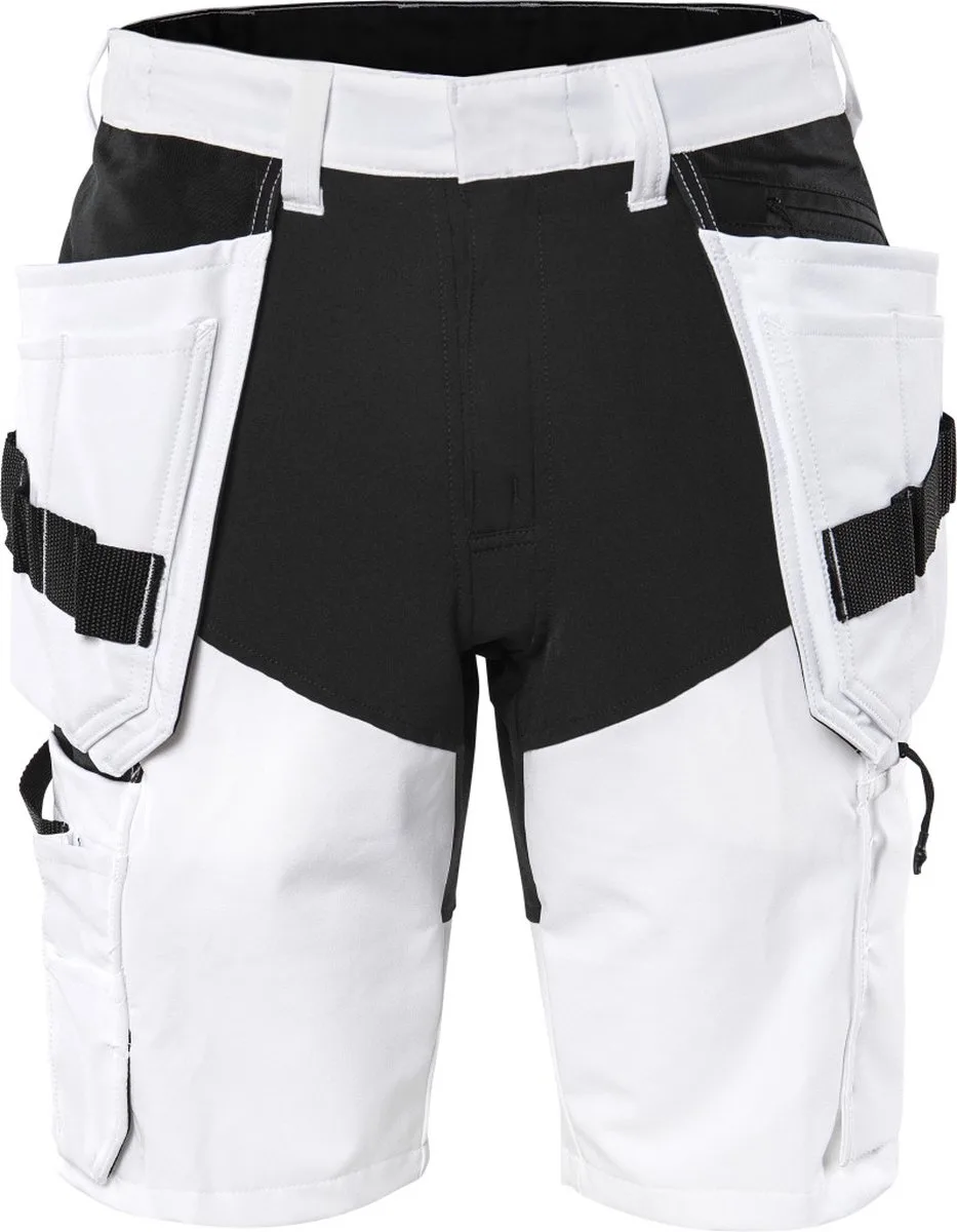 Korte broek stretch 2762 LWS - Wit/zwart by Fristads, White, Black, C48 – product image