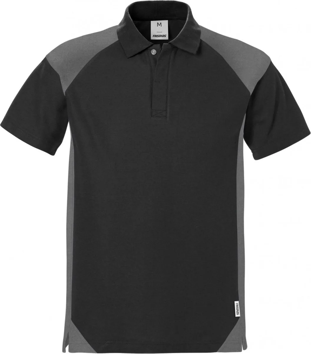 Poloshirt 7047 Phv - Zwart/Grijs van Fristads, Zwart, Grijs, S – productafbeelding