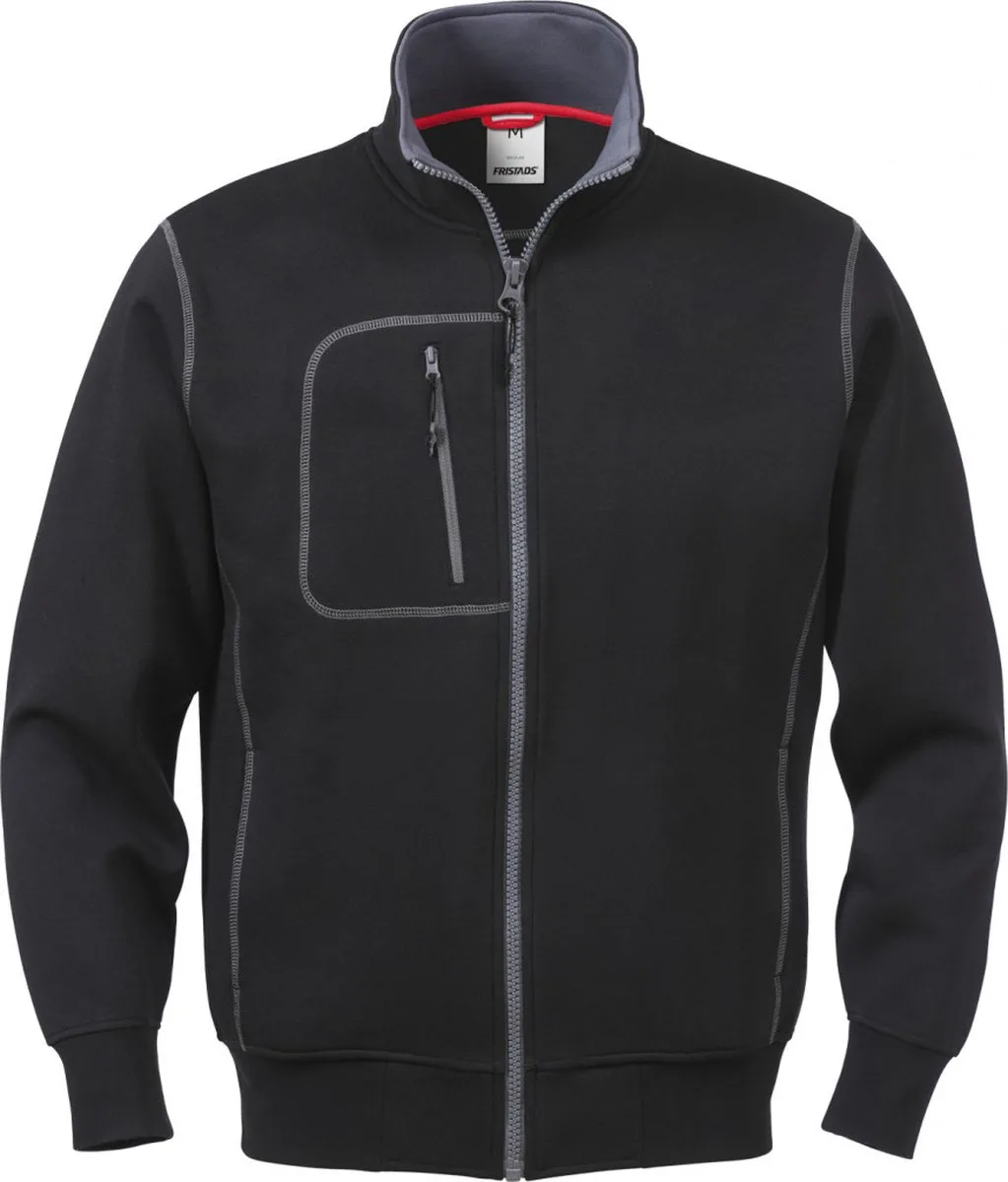 Sweatjack 1747 Df - Zwart van Fristads, Zwart, L – productafbeelding