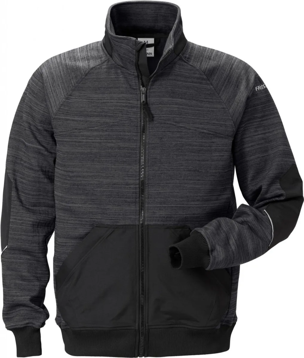 Sweatjack 7052 Smp - Grijs/Zwart van Fristads, Grijs, Zwart, 3XL – productafbeelding