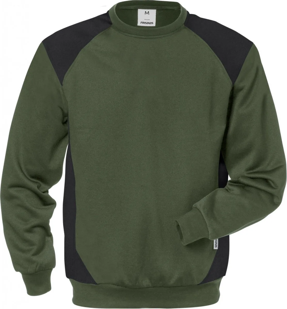 Sweatshirt 7148 Shv - Legergroen/zwart van Fristads, Legergroen, Zwart, XL – productafbeelding